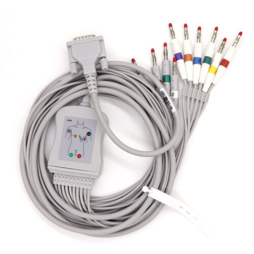1 Pcs 10Lead ECG EKG Patient Cable Fit For Schiller Cardiovit AT-102 Bionet