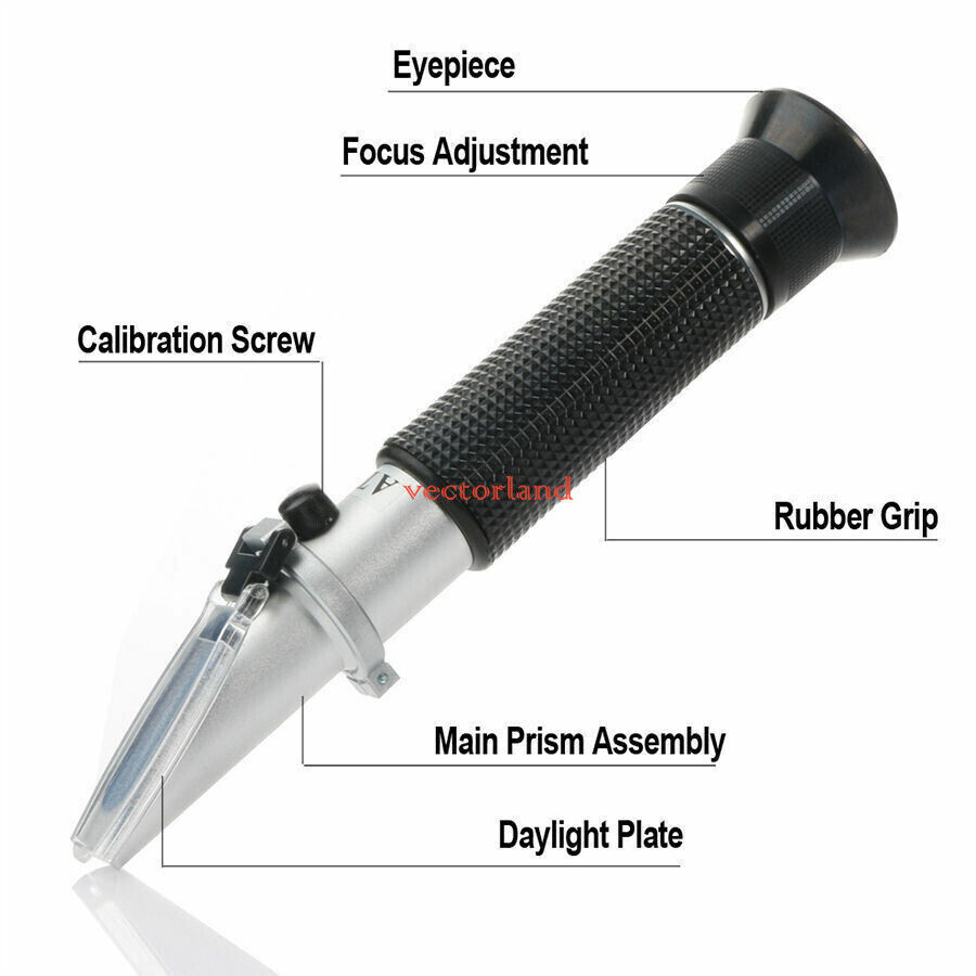 Handheld Alcohol 0-80% Test Refractometer Liquor Tester Measure Function US