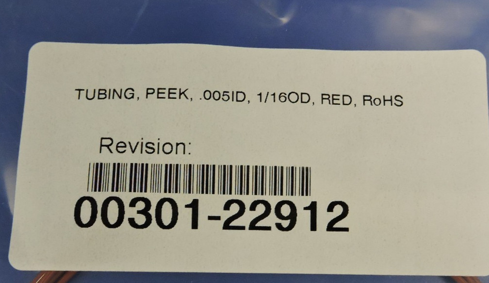 NEW Thermo Scientific Red PEEK Tubing .005 ID 5-FT / Chromatography 00301-22912