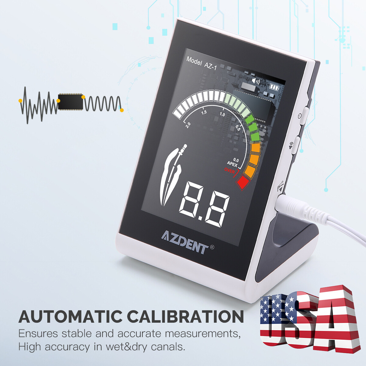 AZDENT Dental Endo Apex Locator Finder Eododontic Root Canal Measurement