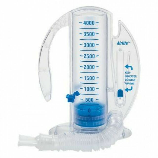 AirLife Volumetric Incentive Spirometer w/One-Way Valve 4000 mL