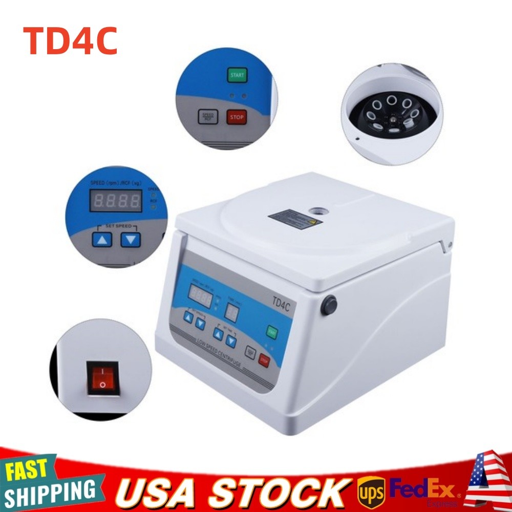 TD4C Lab Desktop Centrifuge 8*15ml PRP Blood Low-Speed Centrifuge Equipment NEW