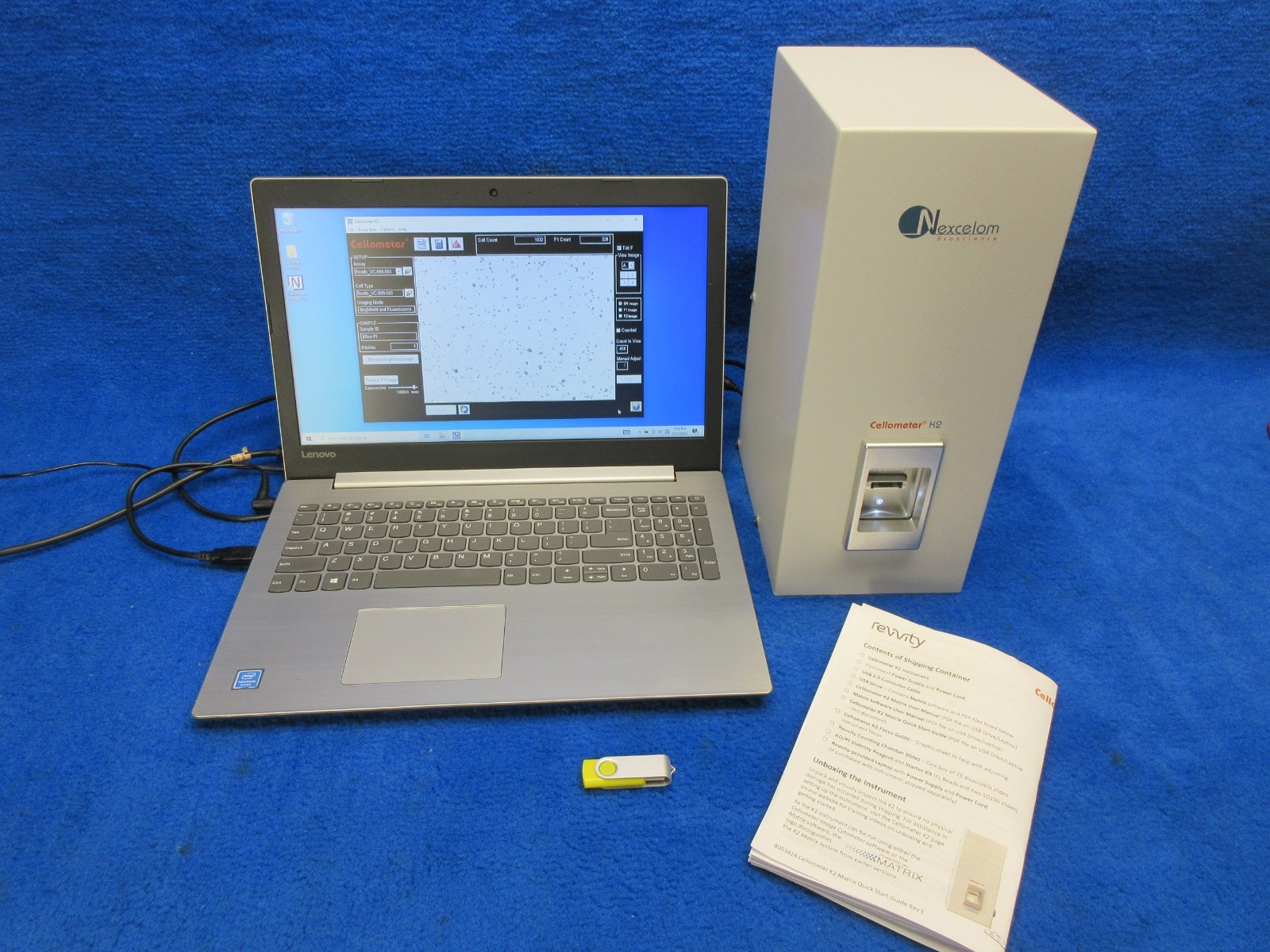 Nexcelom Revvity Cellometer K2 Fluorescent Brightfield Cell Counter Comp 3.2.1.2
