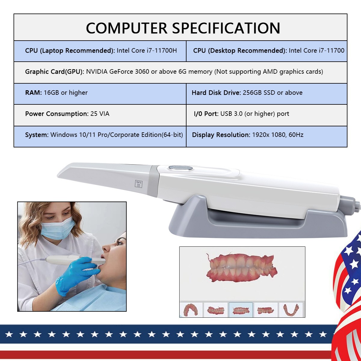US Dental Hi-Speed Handpiece 3-Spray Dental E-generator Fiber Optic 4 Holes HOT