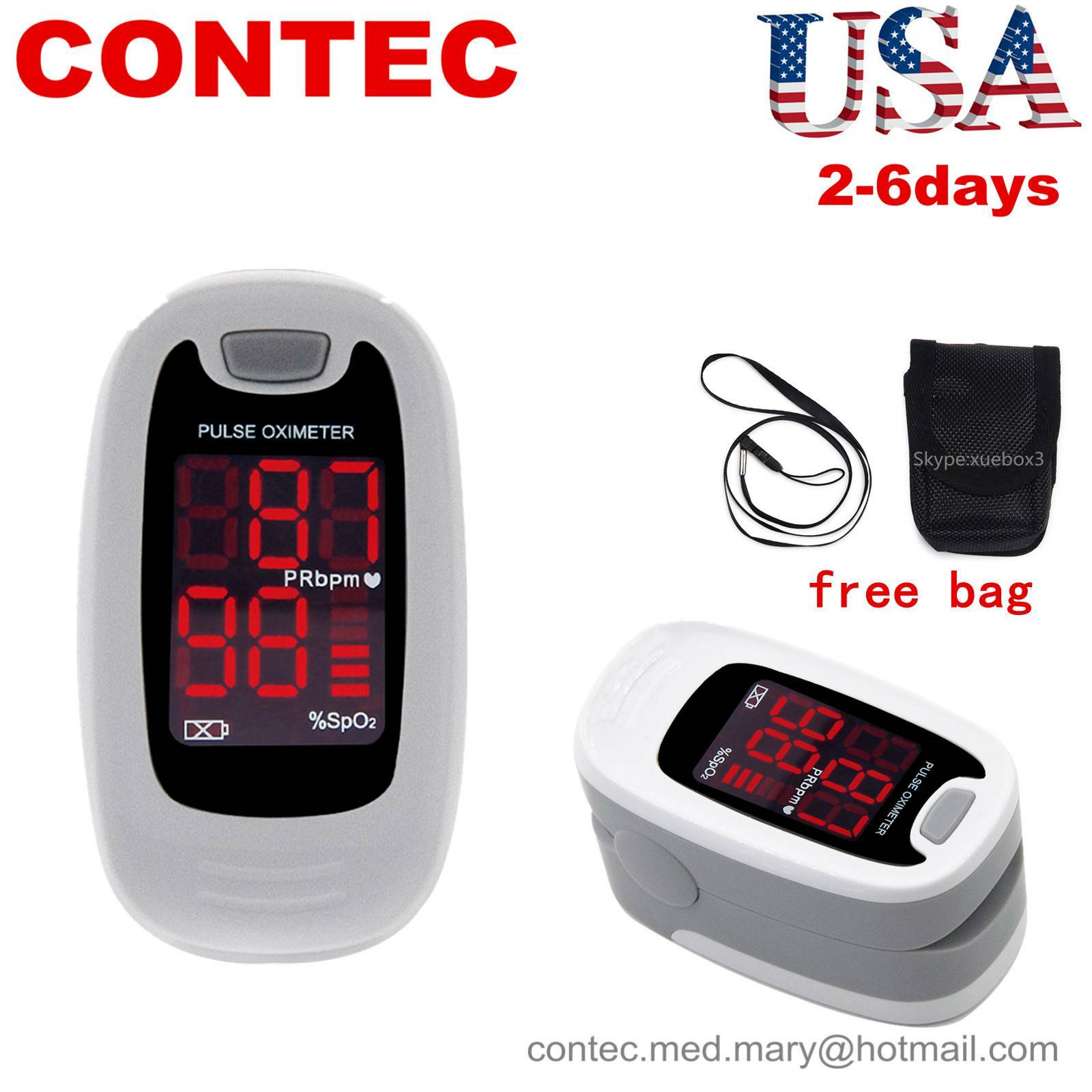 Pulse Oximeter Blood Oxygen Saturation Monitor SpO2 and Pulse Rate CMS50M