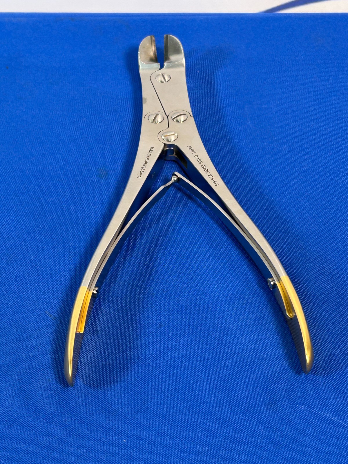 Integra Jarit 275-515 Double-Action Wire Cutter, Carb-Edge, 2.5mm, 45°, 8-3/4″