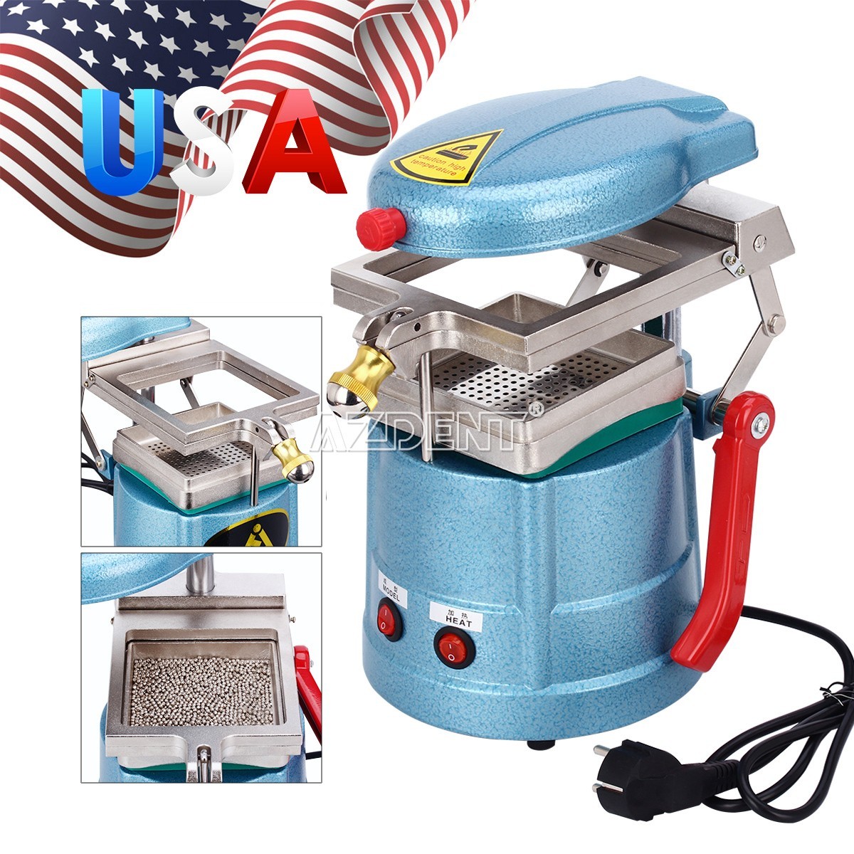 1000W Dental Lab Vacuum Molding Forming Machine Vacuum Former Heat Thermoforming
