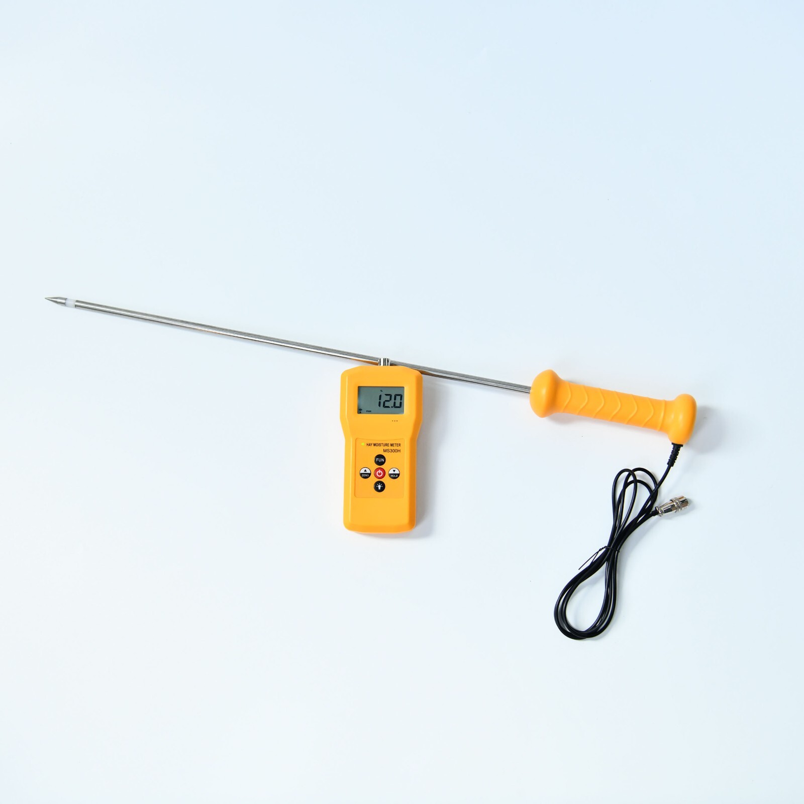 Hay Moisture Tester Hay Moisture Meter with 50cm Needle 0-80% Resolusion 0.1