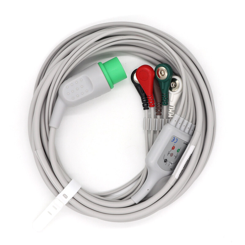 1Pcs 5-Leads ECG EKG Monitor Cable Compatible with Spacelabs 90369 Ultraview