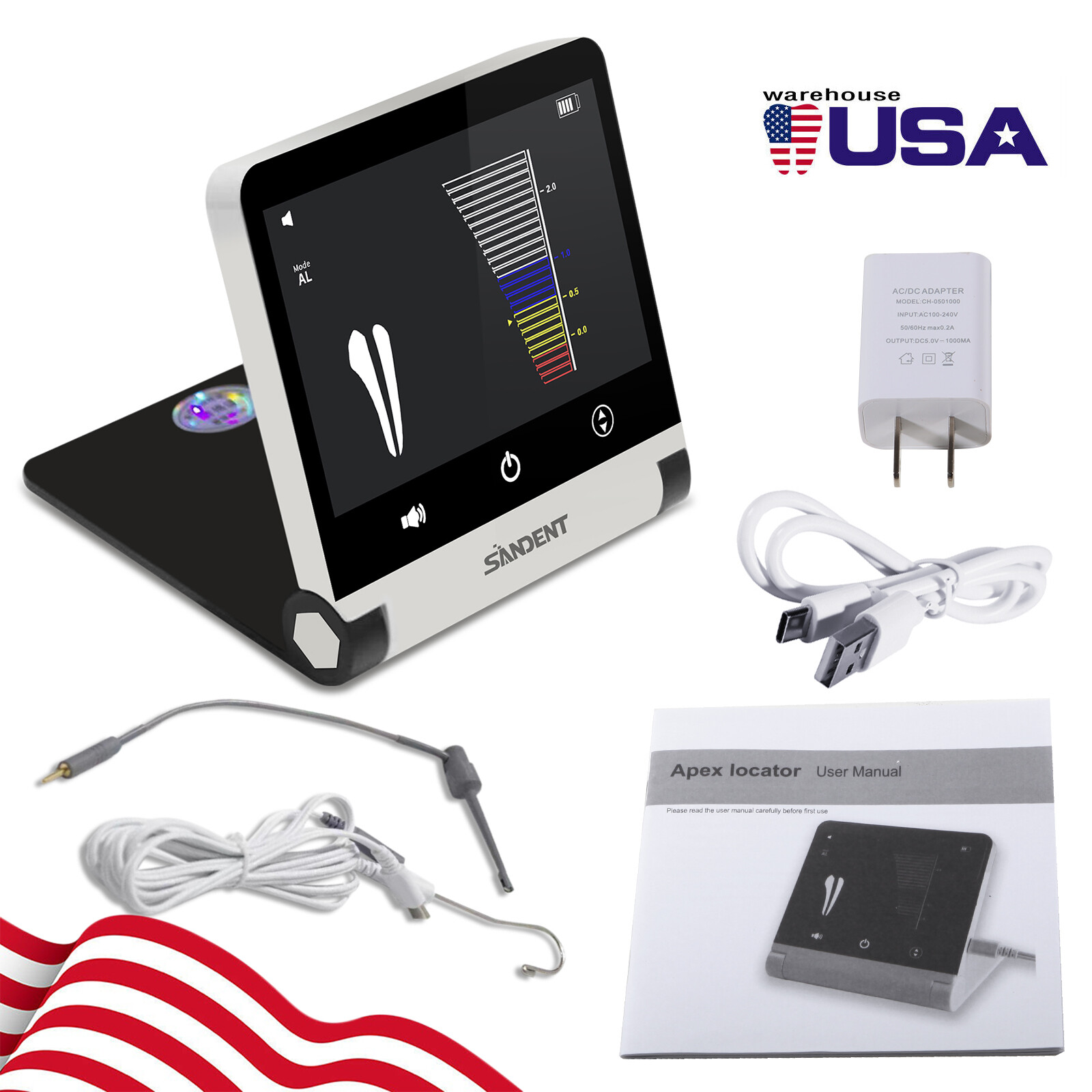 SANDENT Style Dental Endodontic Apex Locator Root Canal Finder foldable