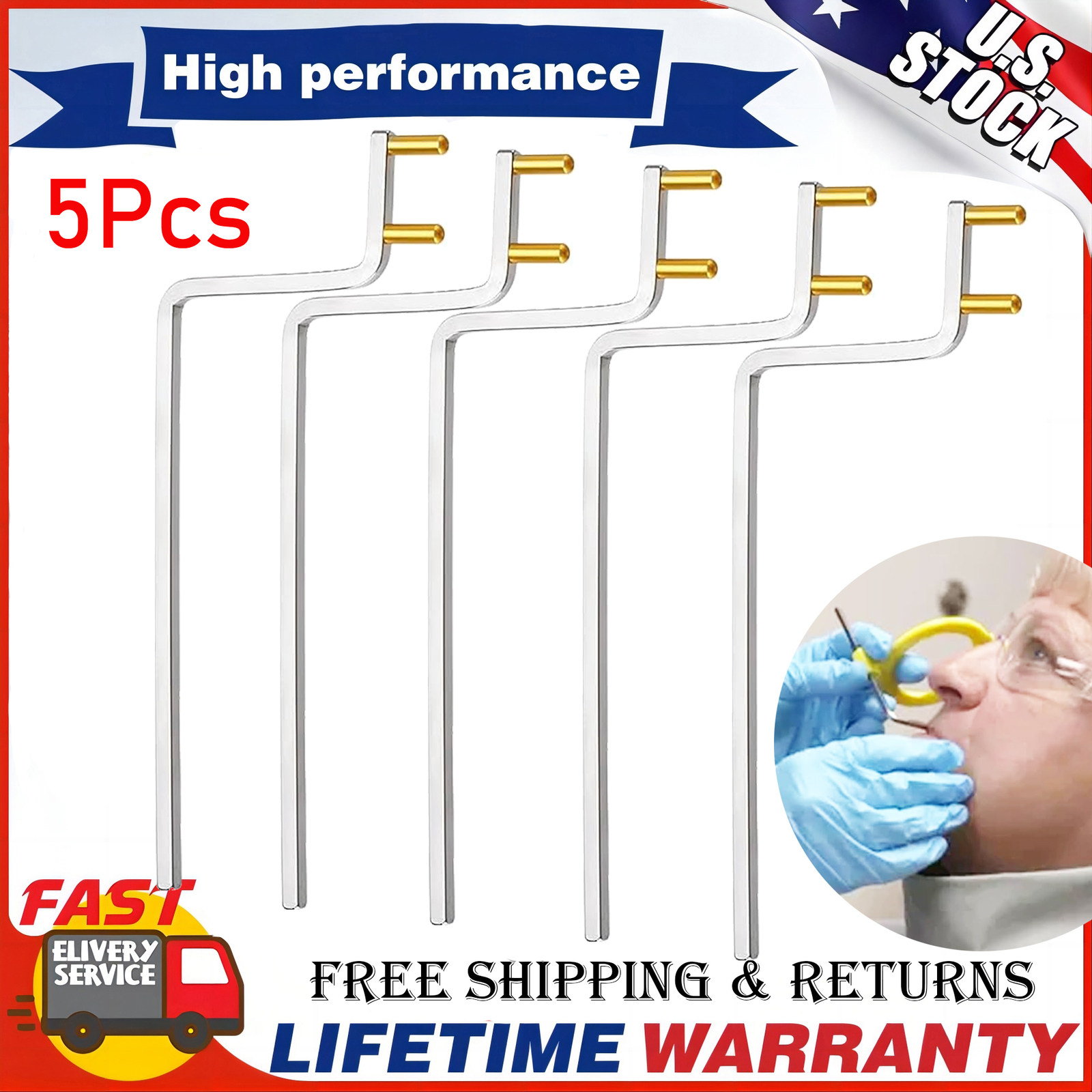5x Dental XCP Posterior Indicator Arms X-Ray Sensor Holder BAI Style Yellow USA