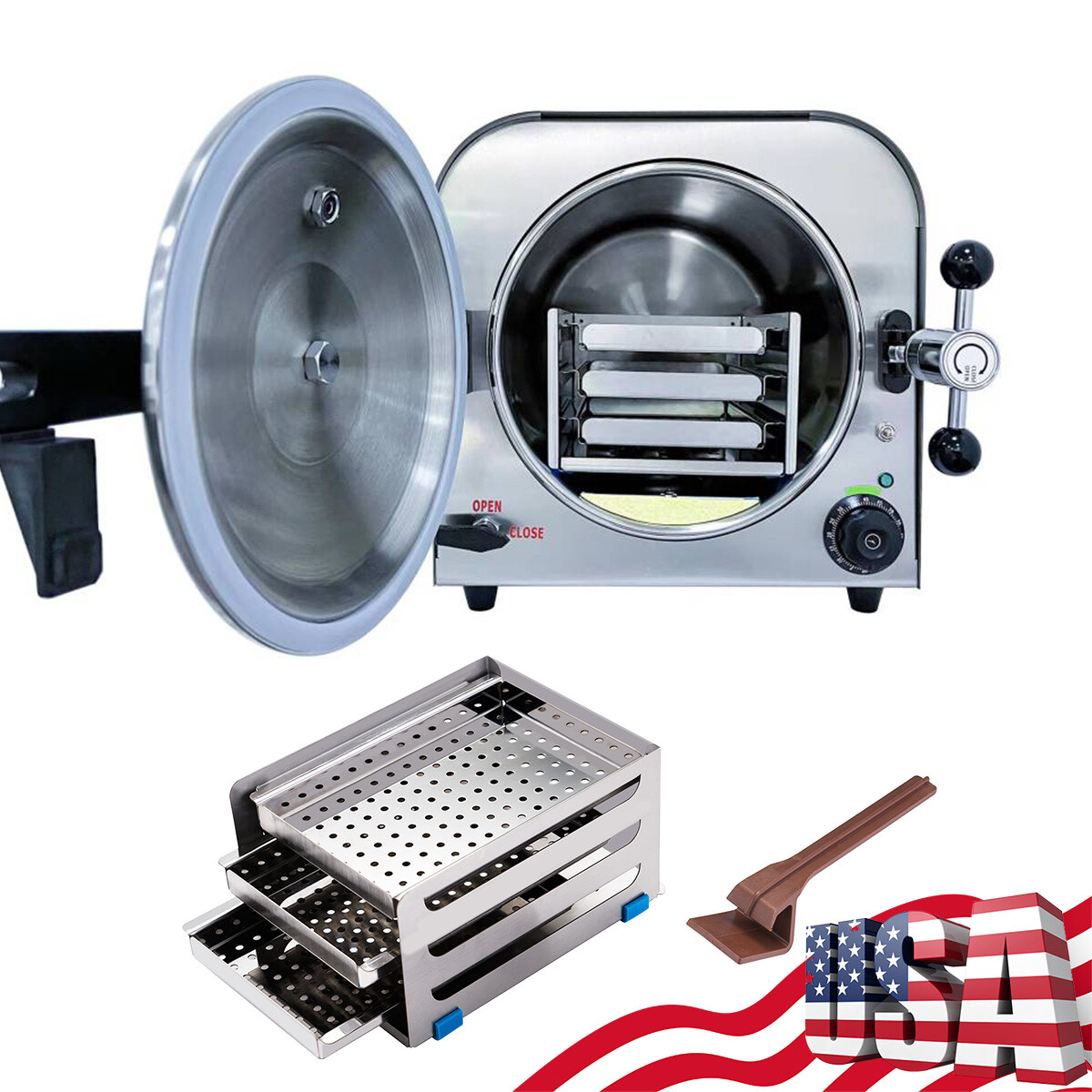 14L 900W Dental Lab Autoclave Steam Sterilizer Sterilization Equipment