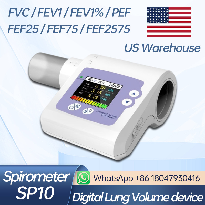 US Stock Digital Spirometer Lung Breath Diagnostic Vital ograph SP10 PC Software
