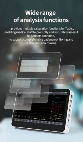 Vital Signs Patient Monitor 14″ Touch Color Multi Parameter NEW