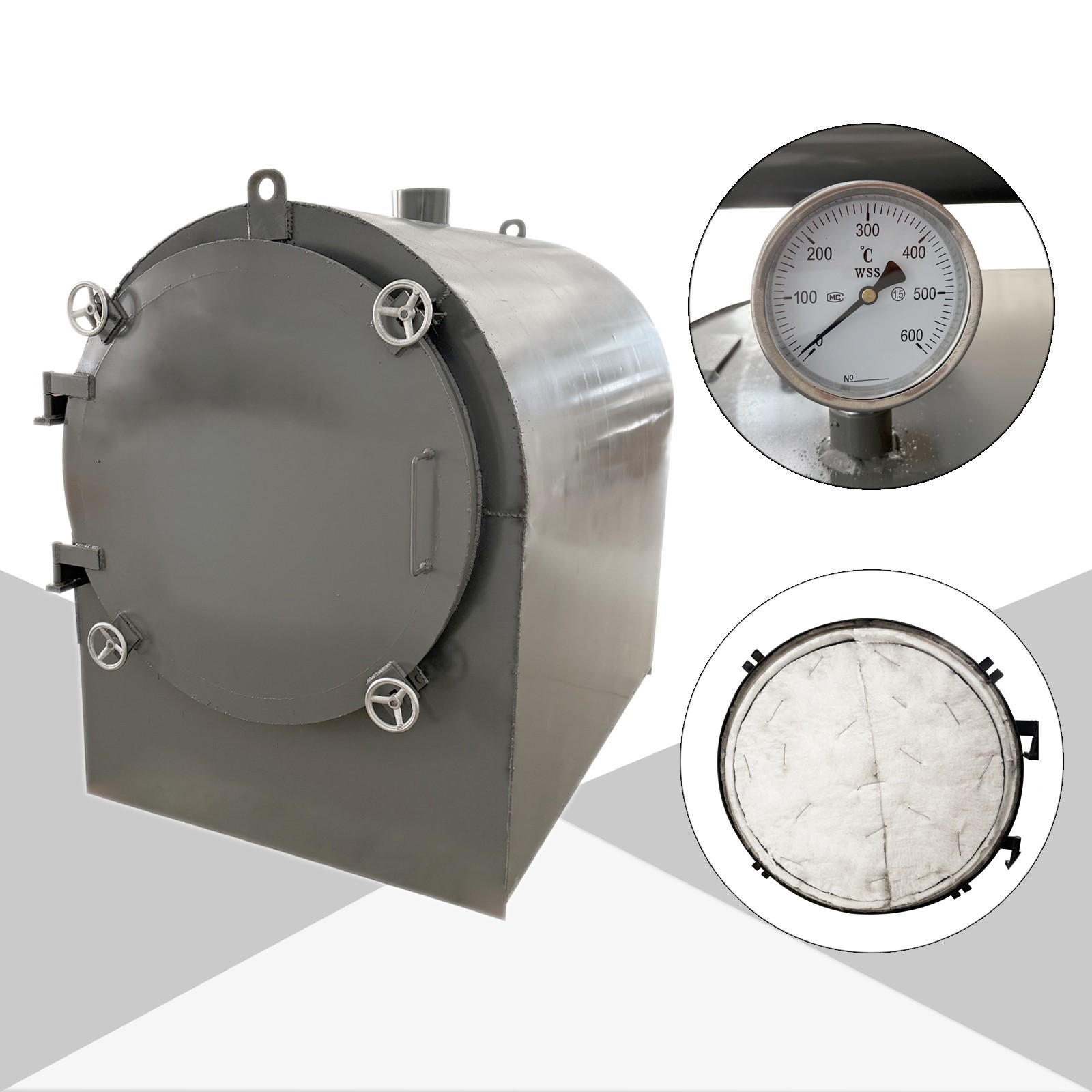 Horizontal Carbonization Furnace (Φ1*1.5m/ 3.28*4.92ft, 200-500℃/ 392-932℉)
