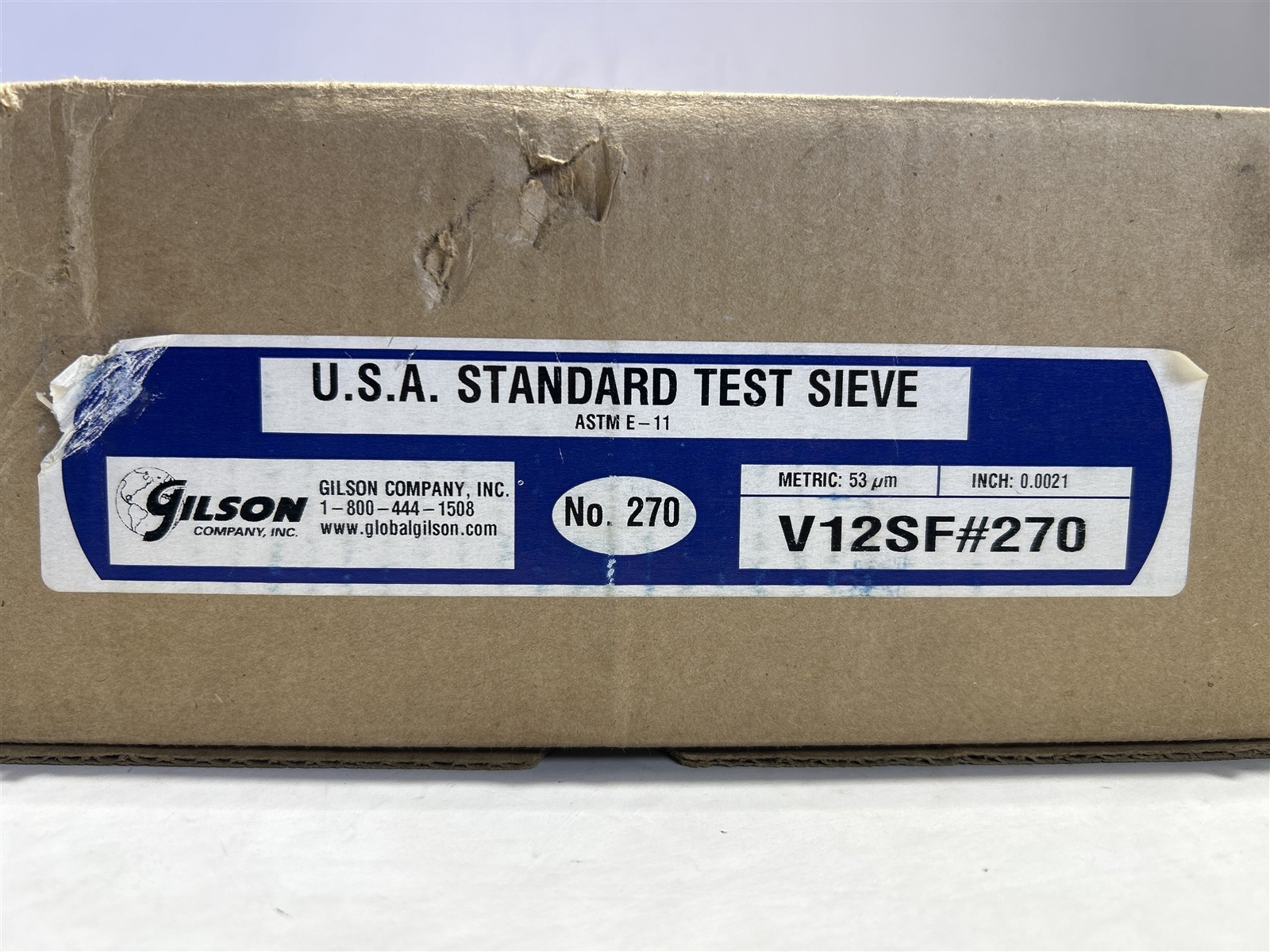 Gilson Company USA Standard Test Sieve No. 270.