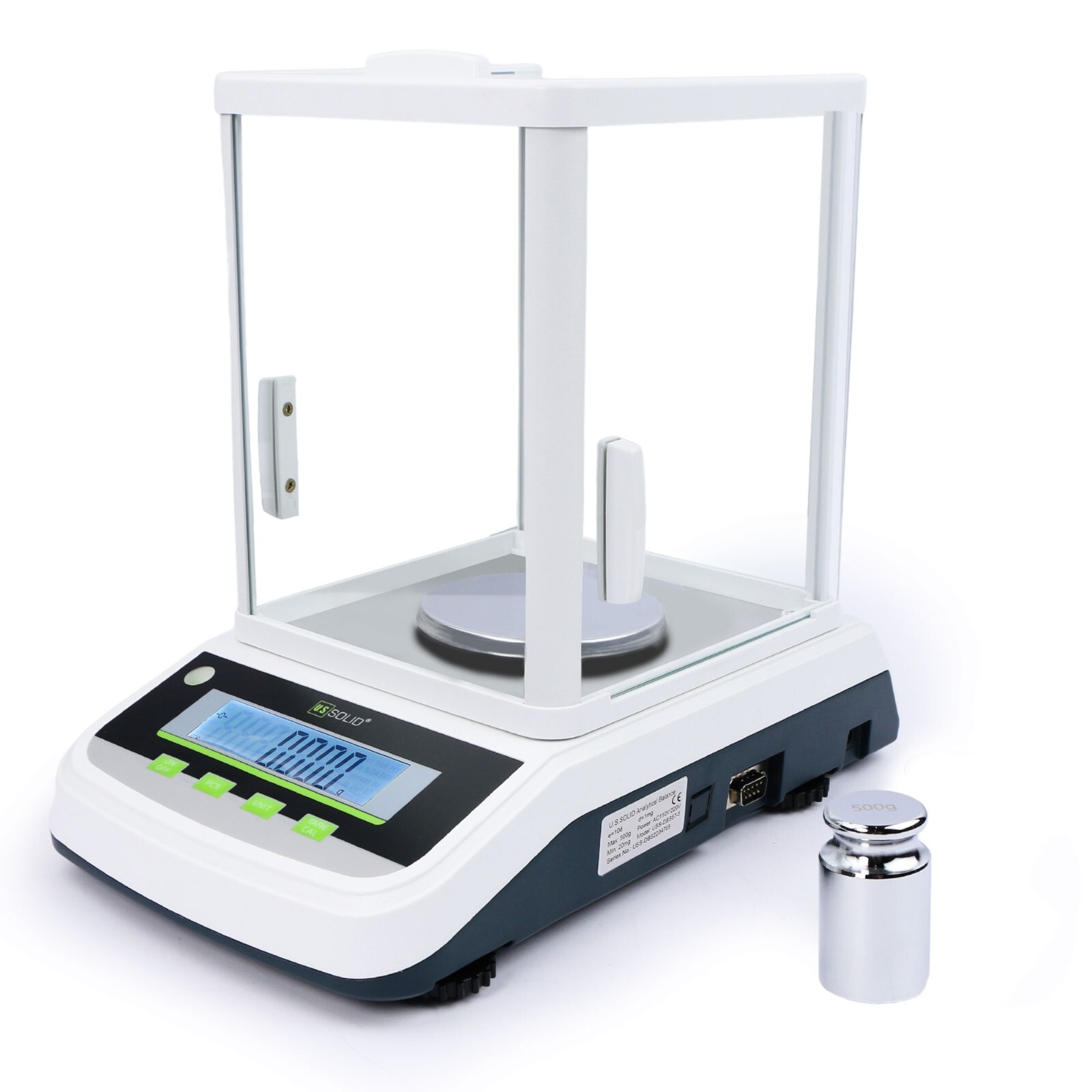 U.S. Solid Analytical Balance 500gx0.001g 1mg Lab Digital Precision Scale
