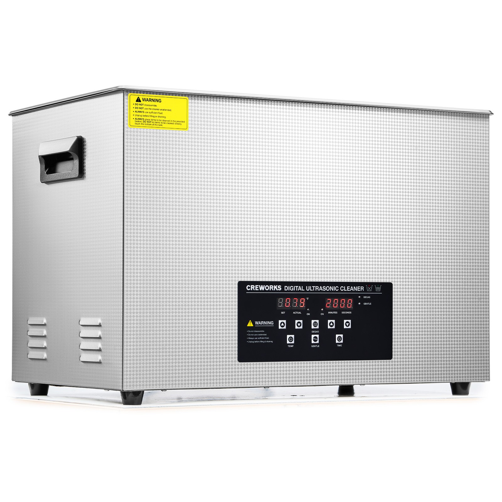 30L Ultrasonic Cleaner with 30min Timer 600W Heater Degas Gentle Cleaning Modes