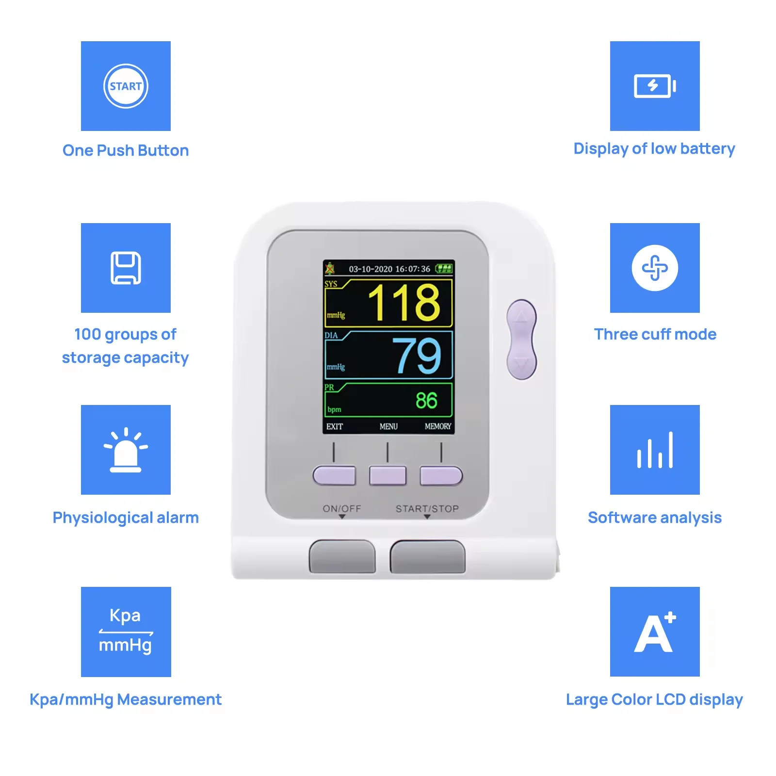 CONTEC 08A-VET Veterinary Blood Pressure Monitor with NIBP SpO2 Probe*++