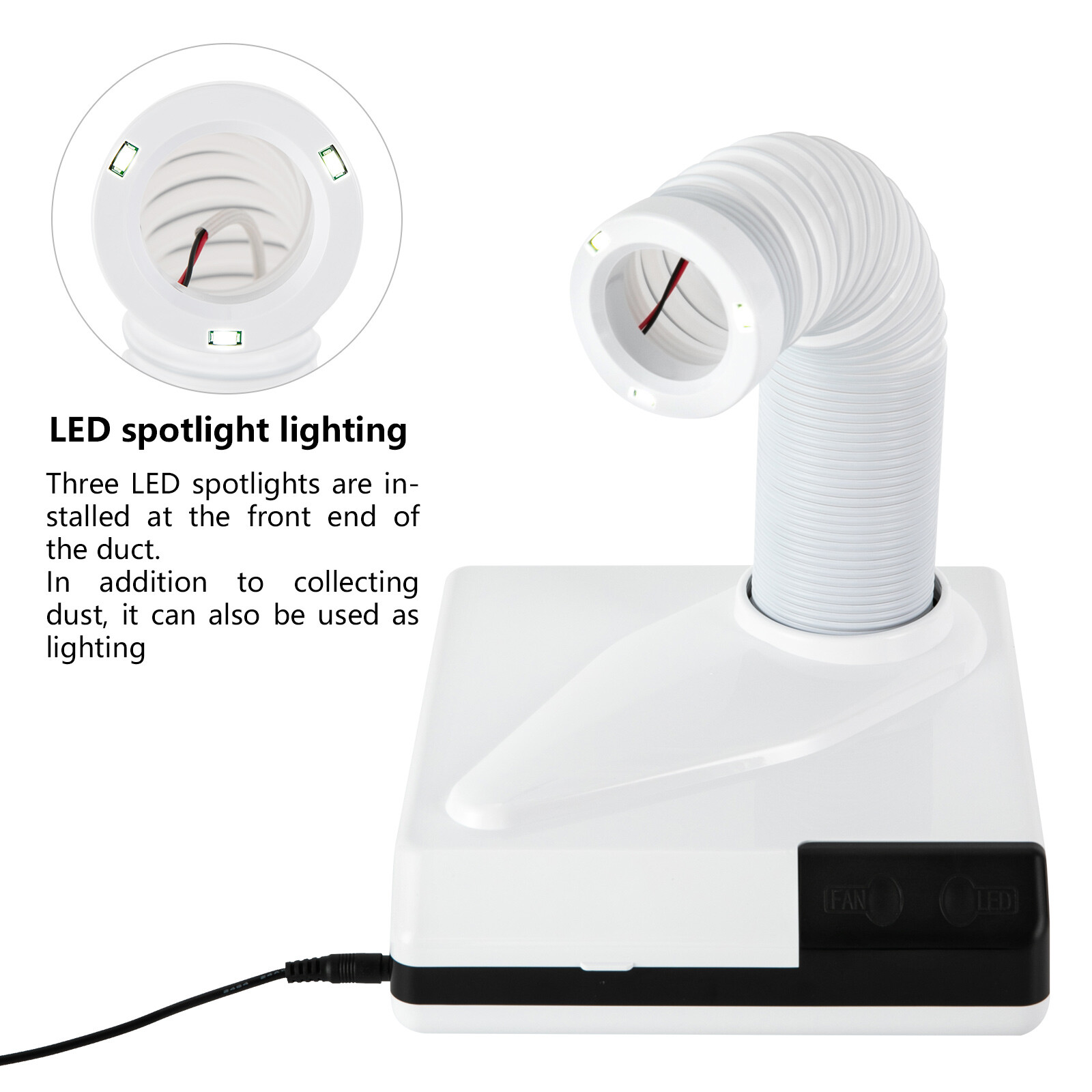 Dentistry Vacuum Cleaner Dental Lab Vacuum Cleaner With 3 LED Spotlights 60W