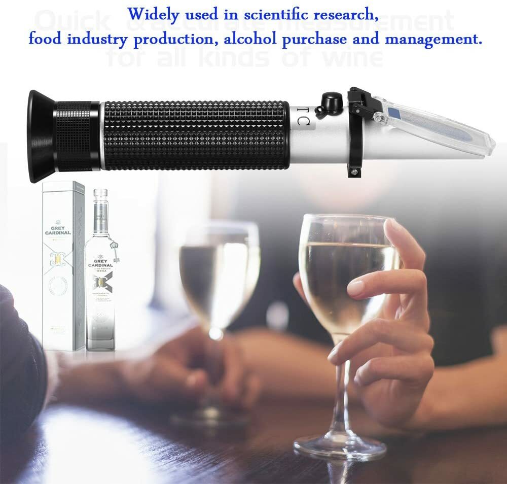 Professional Handheld Alcohol 0-80% Test Refractometer Tester Meter Instrument