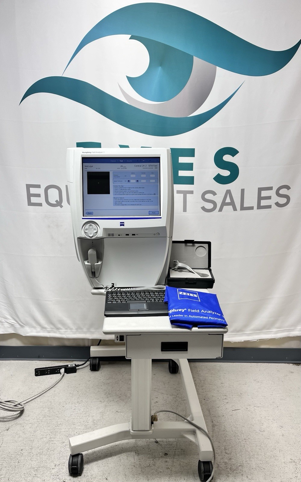 Zeiss Humphrey Field Analyzer 3 860 Visual Field w/ Electric Table, Trial Lens
