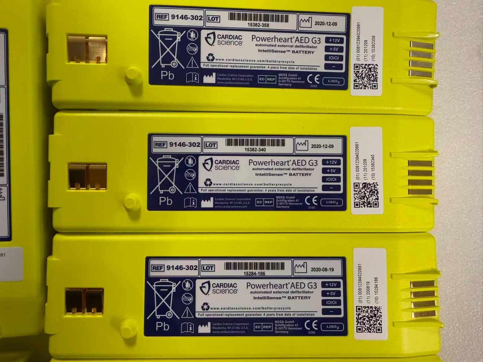10-Cardiac Science IntelliSense Defibrillator Battery PowerHeart G3 AED Untested