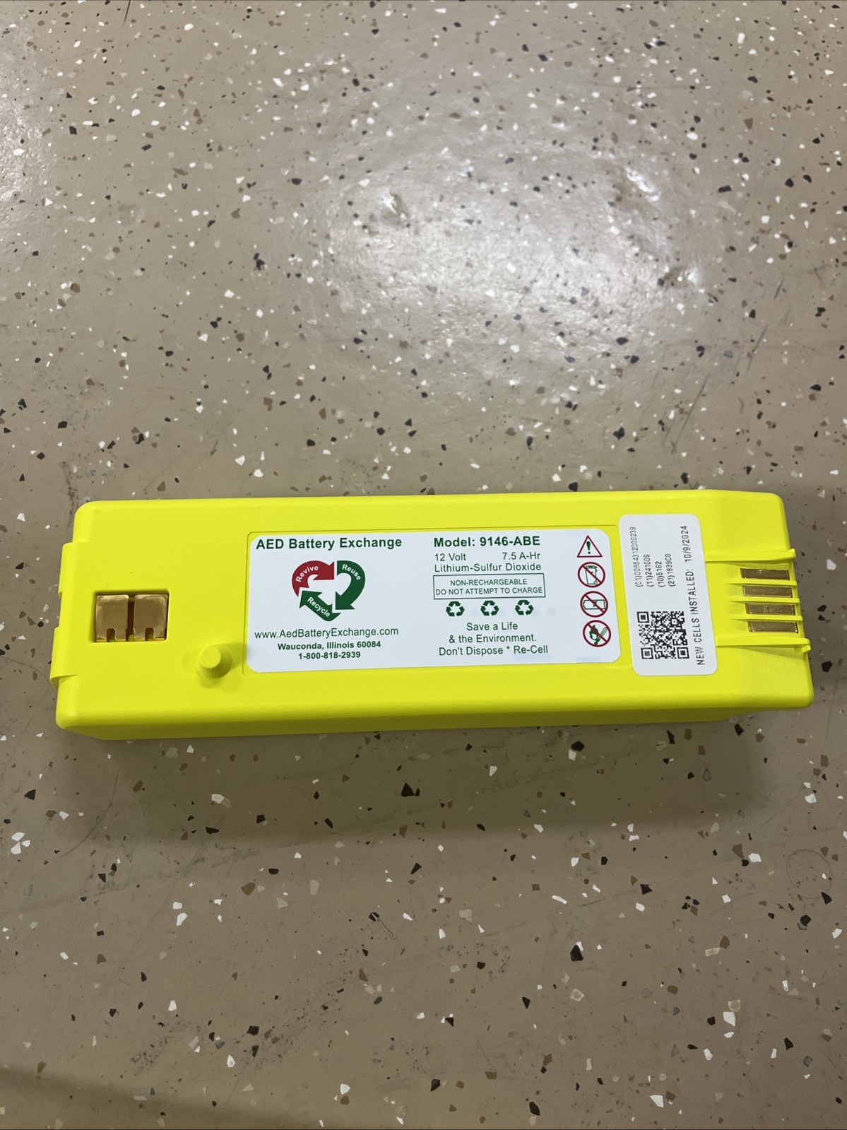 Cardiac Science Intellisense Lithium Battery for PowerHeart G3 AED 9146-ABE 100%