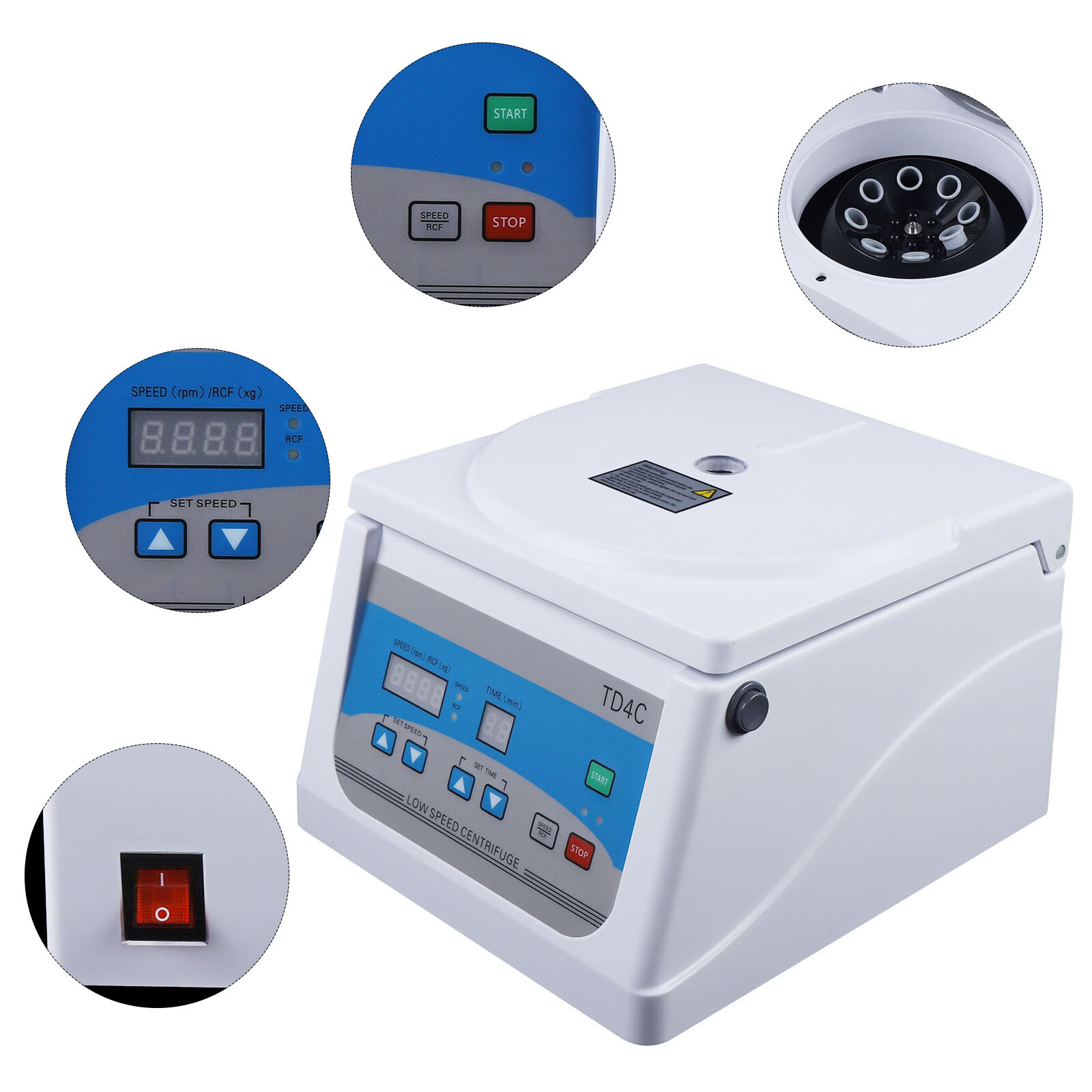 8*15ml Medical Beauty PRP Lab Blood Centrifuge Machine 110V Low Speed Centrifuge