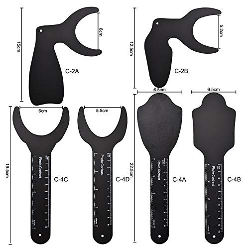 6 Pcs Dental Photography Contraster, 6 Size Black Background Board Intraoral Pho