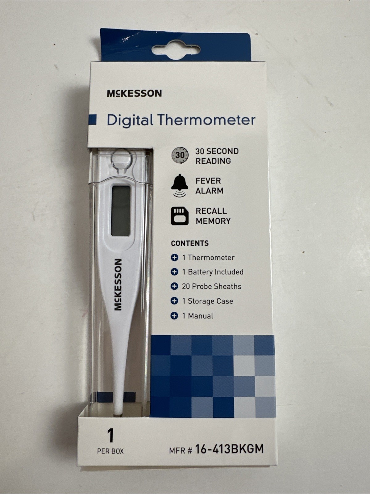 McKesson Oral Digital Thermometer Stick Digital Display 16-413BKGM 1 Each