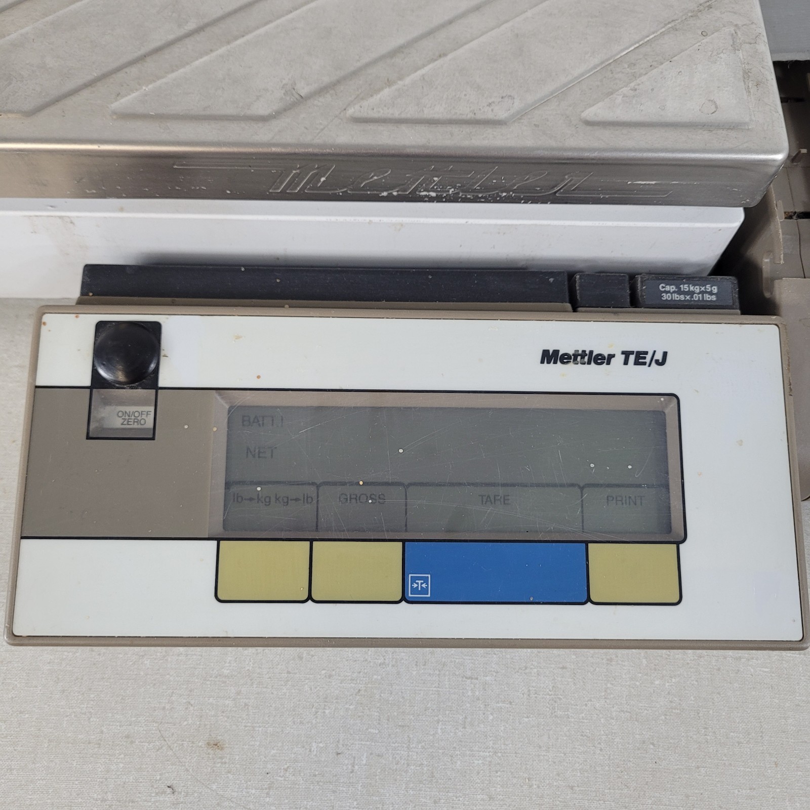Tested Works Mettler Toledo TE15 15kg TE/J Industrial Platform Scale w/ Case