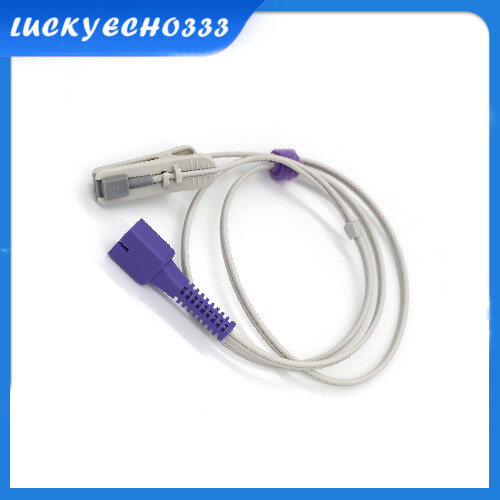 Adult Ear Clip Probe 1M DB9 Ear Lingual SpO2 Sensor 3ft Compatible with 9pin