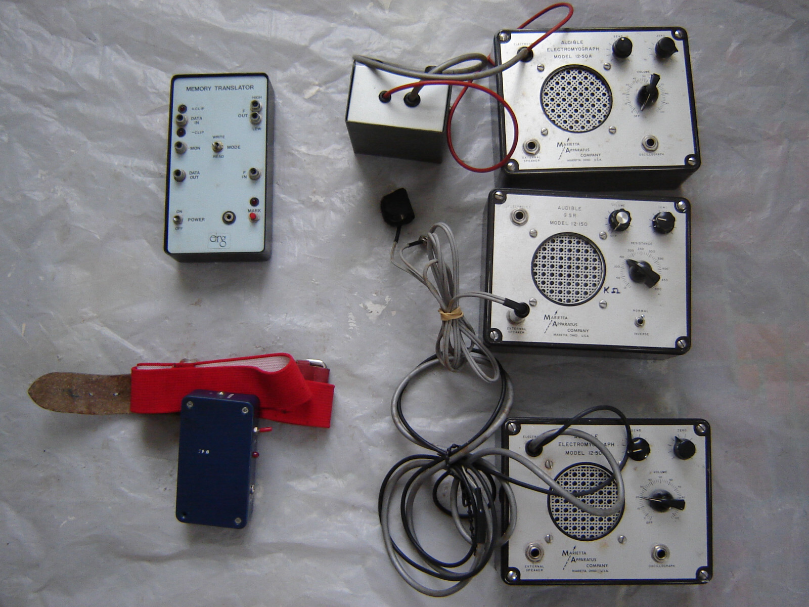 Marietta Apparatus Audible Electromyograph, GSR (parts)