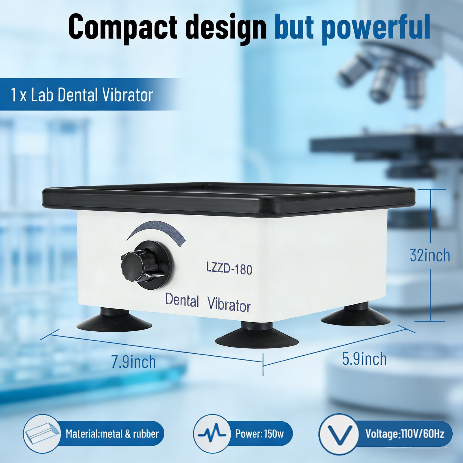 Vortex Mixer Vibrating Table 150W High Speed Lab Shaker Continuous & Touch Mode