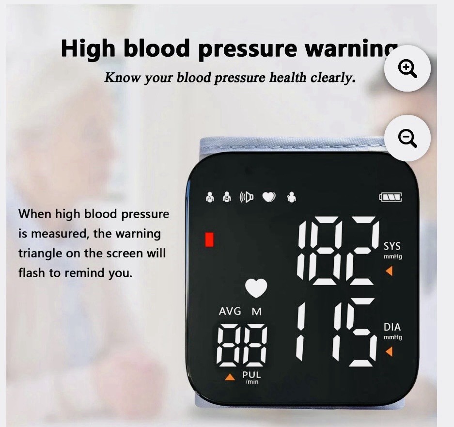 Automatic LCD Wrist Blood Pressure Monitor BP Machine & Heart Rate #78