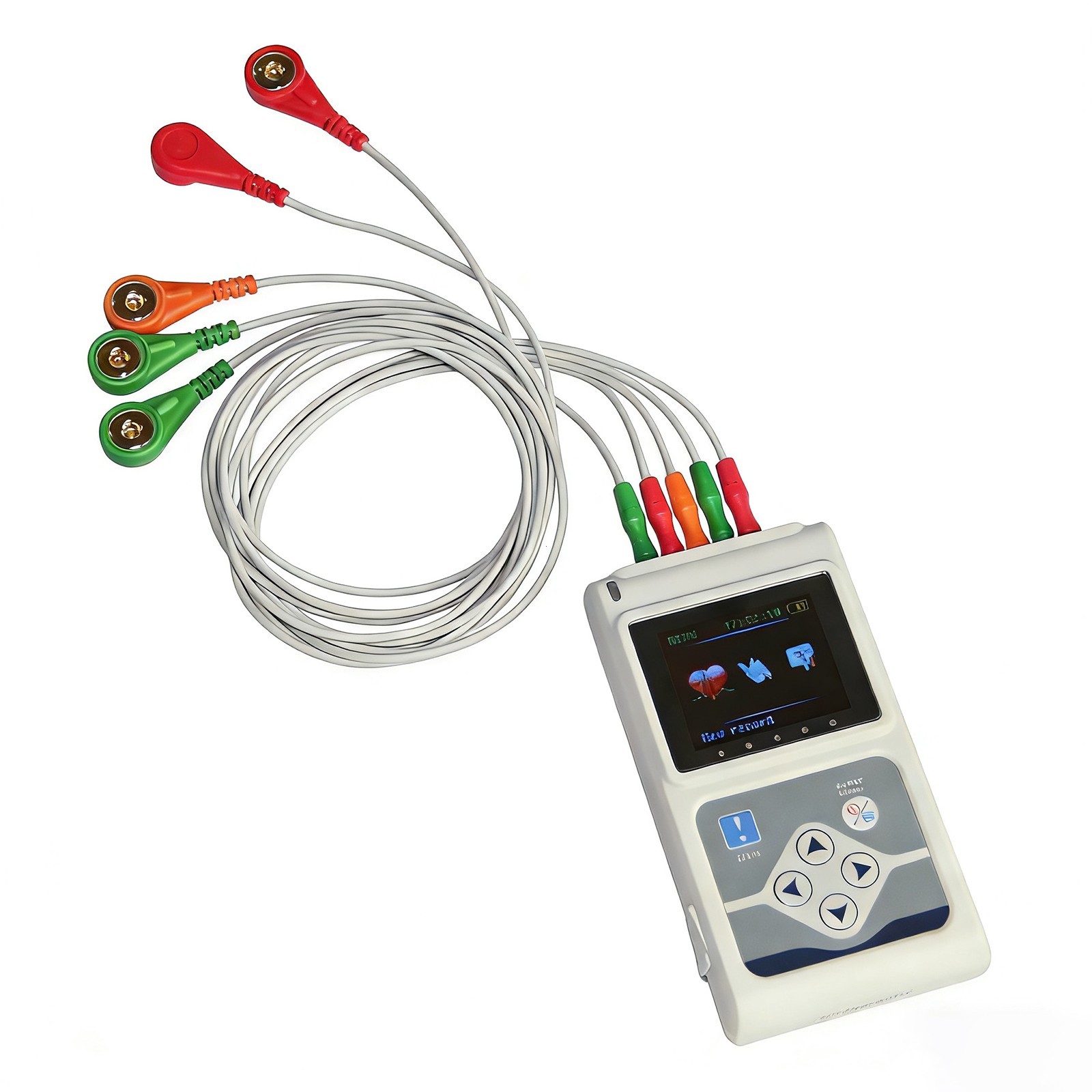 3 Channel ECG Holter Monitor, 24/48/72hr Portable EKG Recorder with PC Software