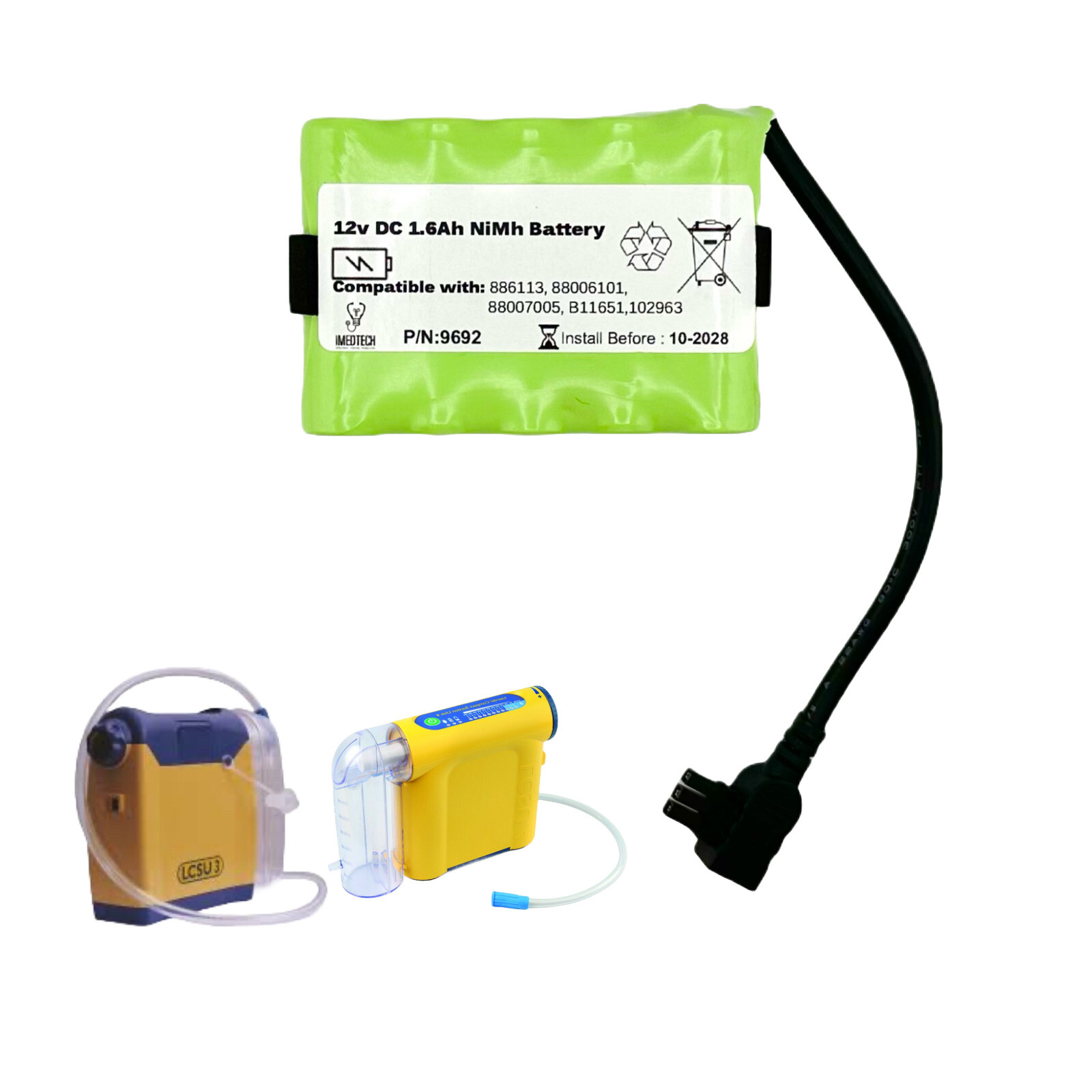 Laerdal LCSU3 and LCSU4 Suction Unit Battery Replacement