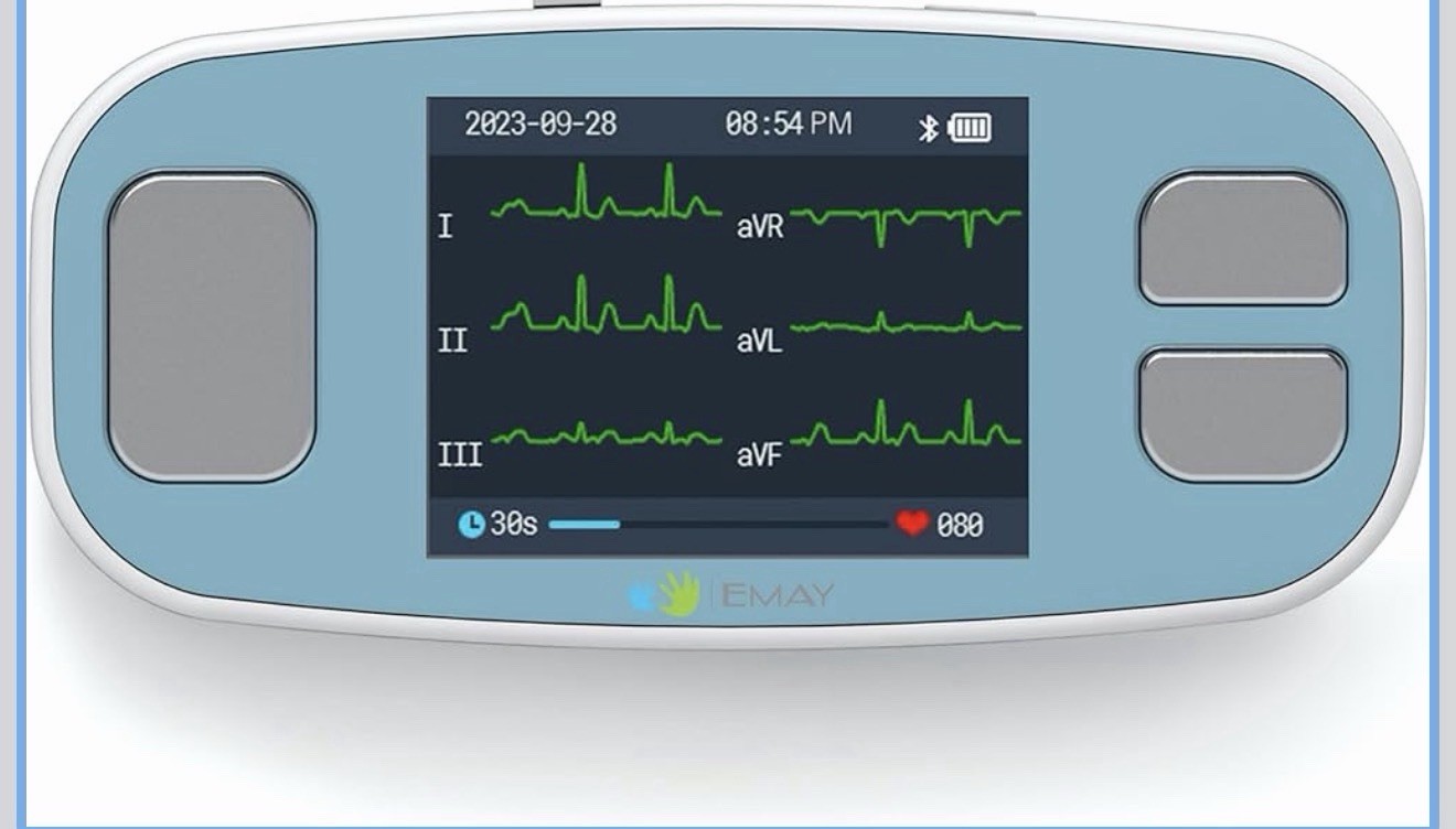 EMAY 6L Portable ECG Monitor – Record ECG & Heart Rate in 6 Channels