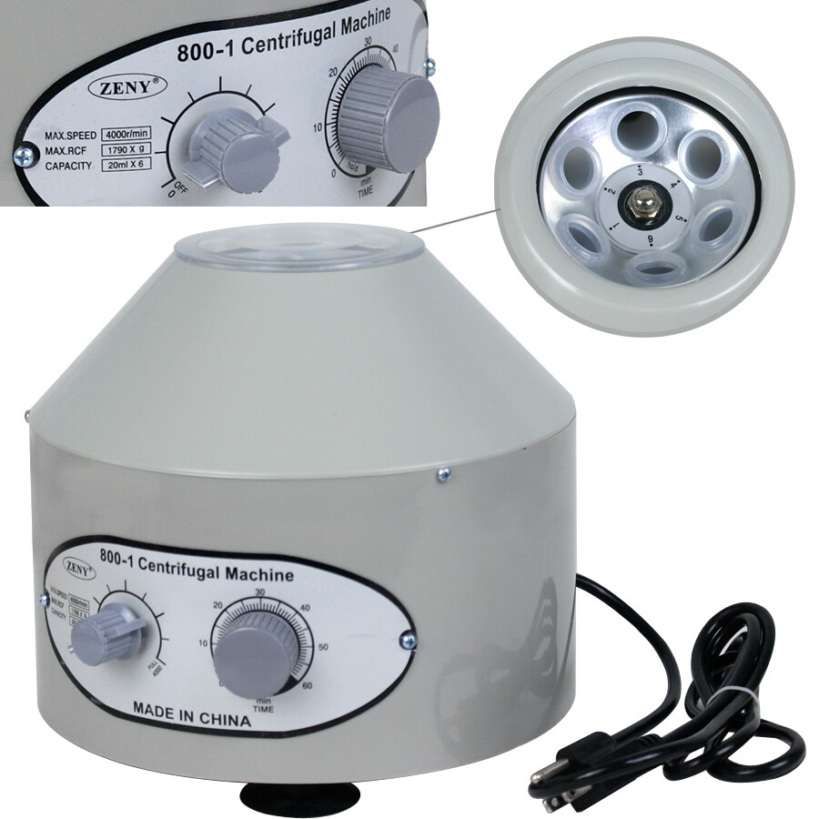 Electric Centrifuge Machine Laboratory Medical Practice 4000rpm 1435g 20 ml x 6