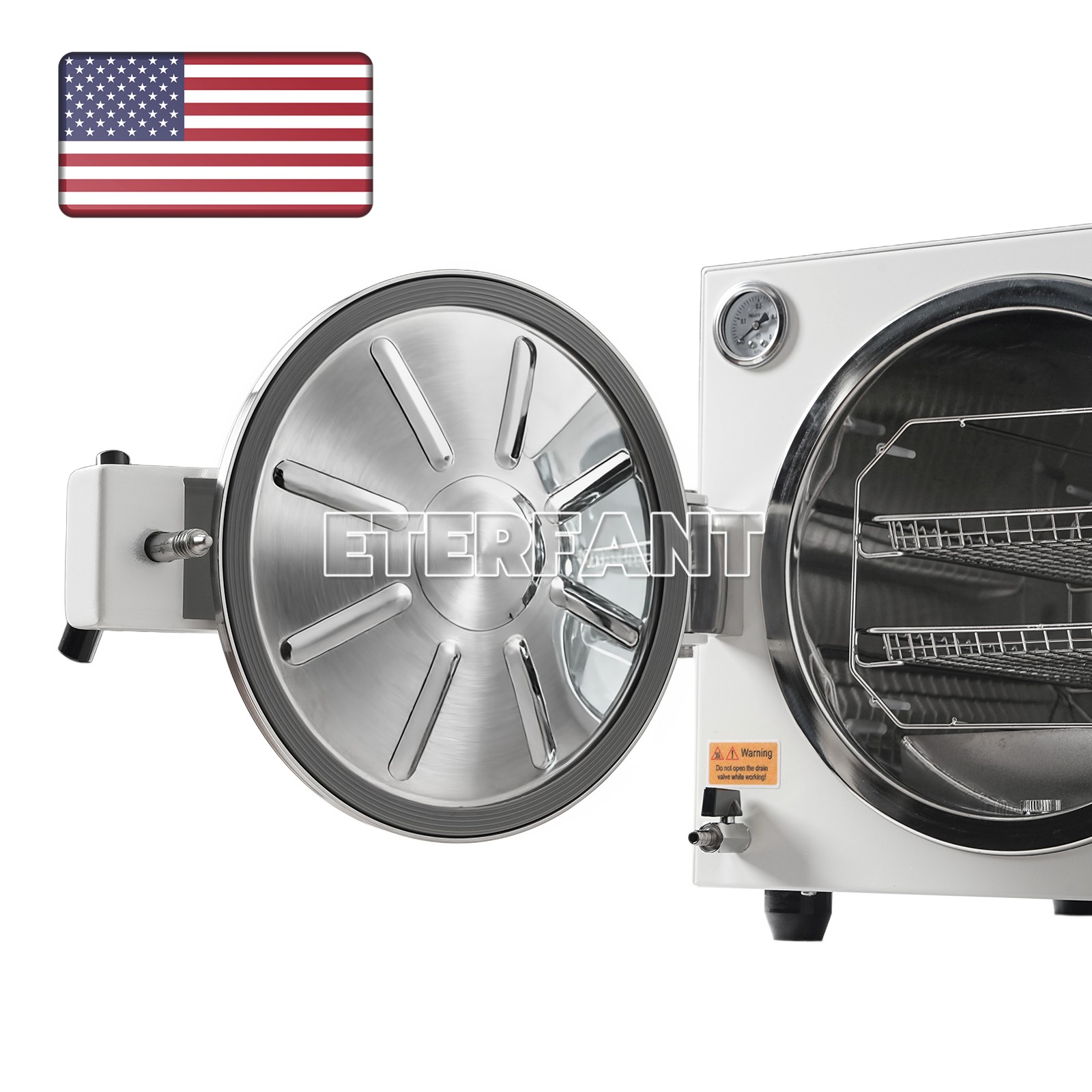 18L Class N Dental Autoclave Steam Sterilizer High Temperature Sterilization US