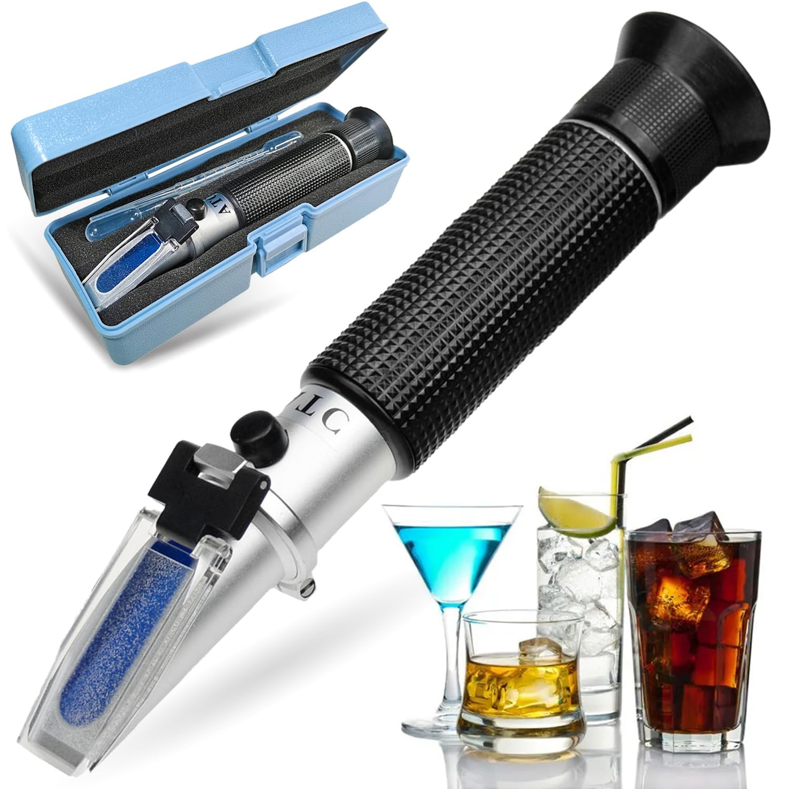 Alcohol Refractometer for Spirit Alcohol Volume Percent Measurement ATC 0-80