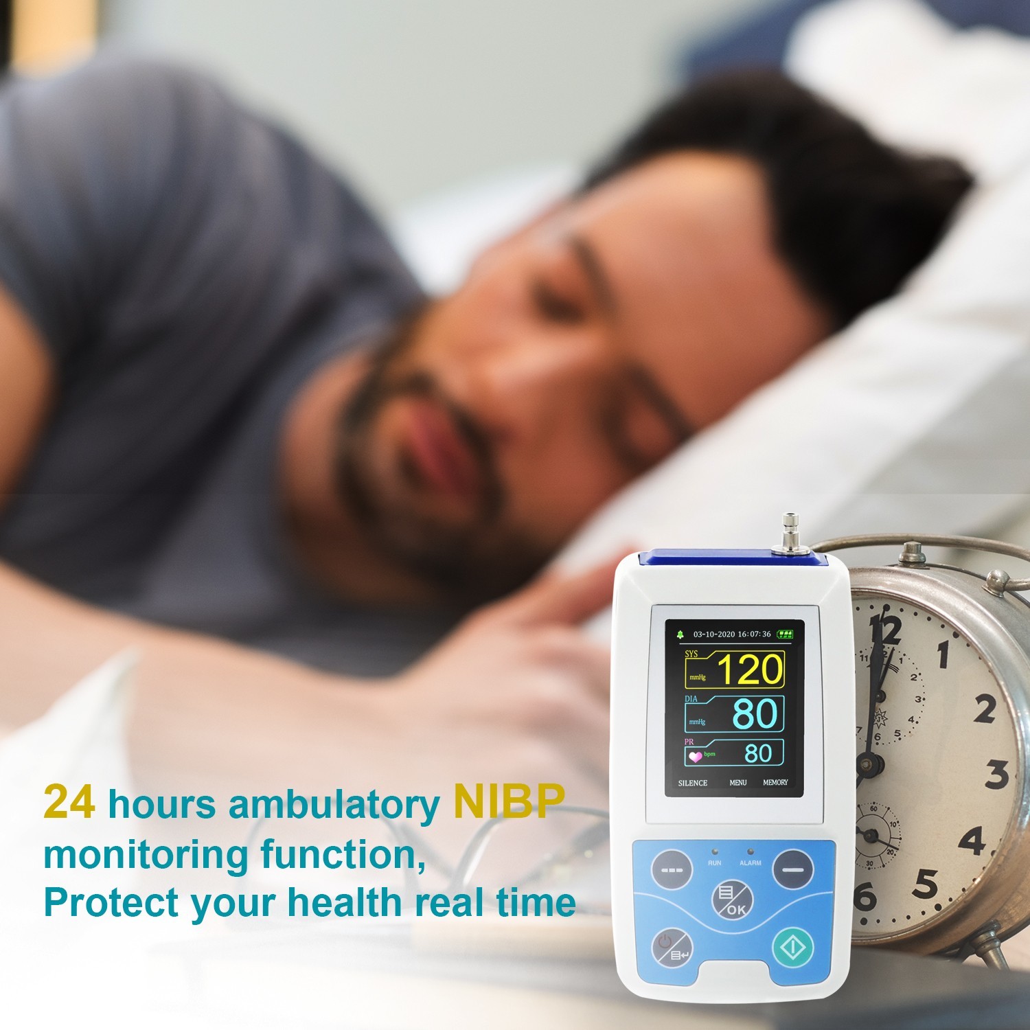 24 hours Ambulatory Blood Pressure Monitor Automatic NIBP Holter 3 Cuff+Software