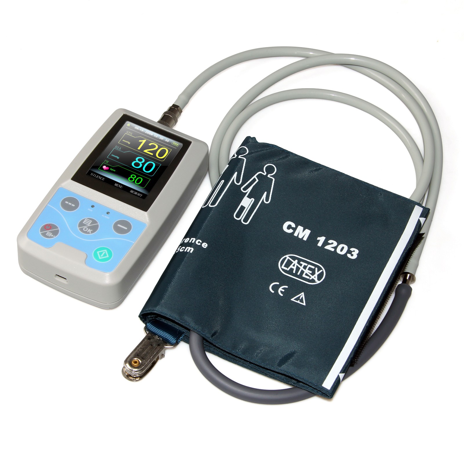 1PCS PM50 Patient Monitor Vital Signs Digital NIBP SPO2 Ambulatory NIBP Holter R