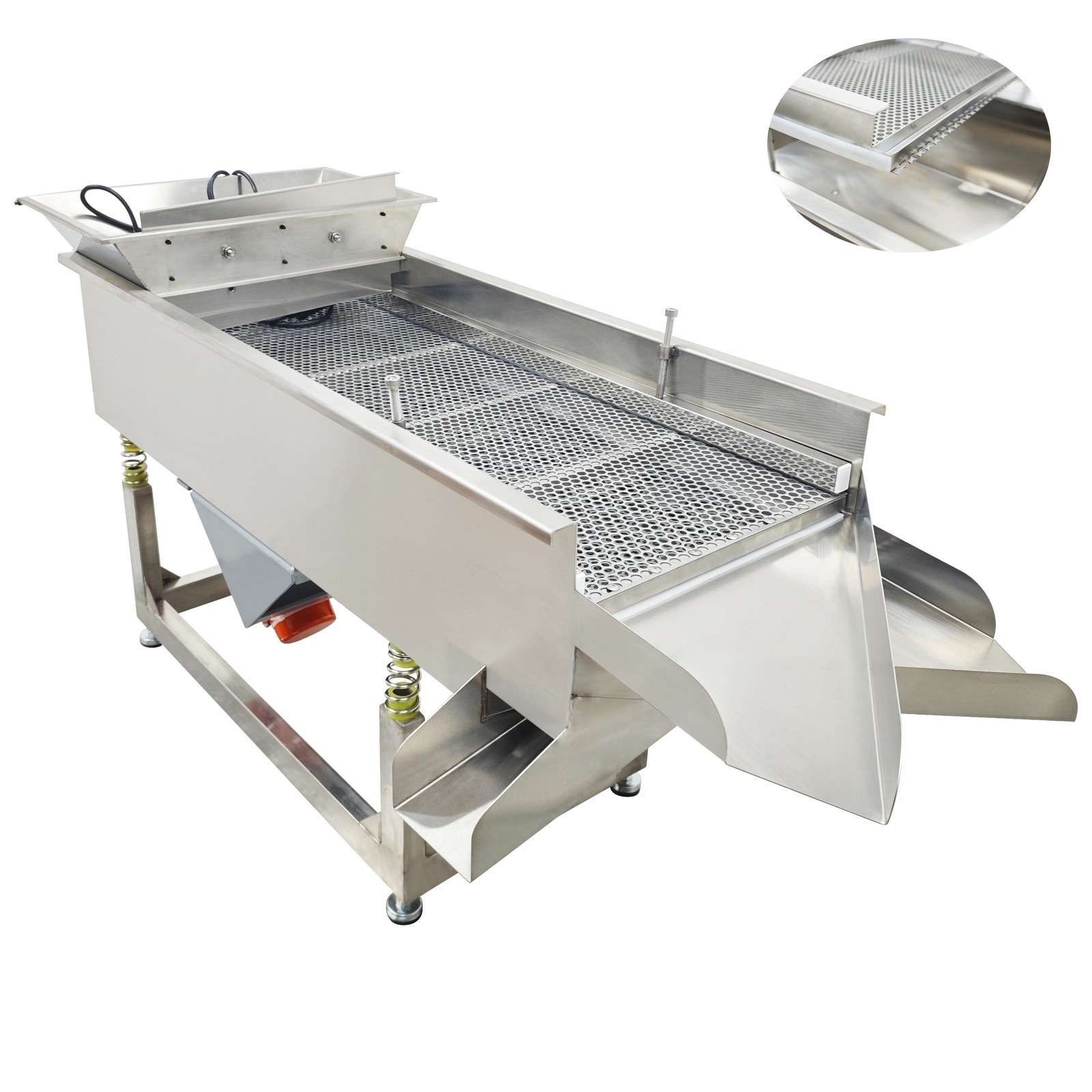 3-Deck Stainless Linear Screener 10mm&8mm&5mm Separators Sieve Shaker 110V/60HZ