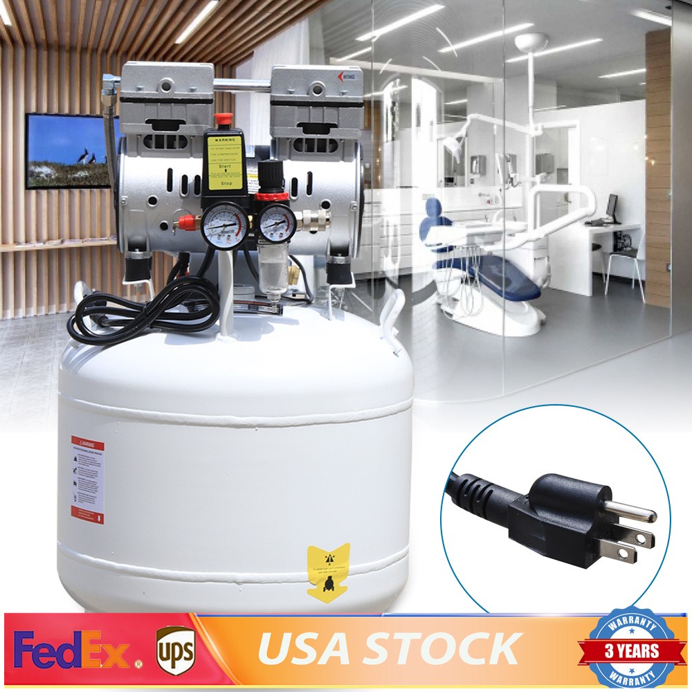 115PSI 40L Dental Medical Air Compressor Silent Air Compressor Oilless