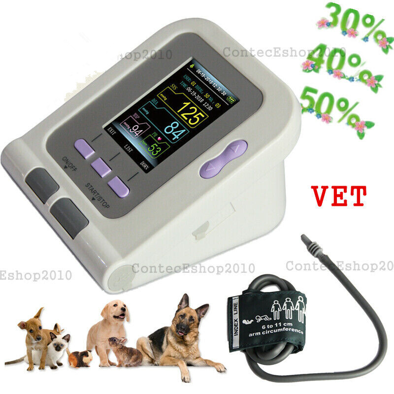 Animal Pet digital blood pressure monitor, 6-11cm NIBP Cuff, pc software, VET