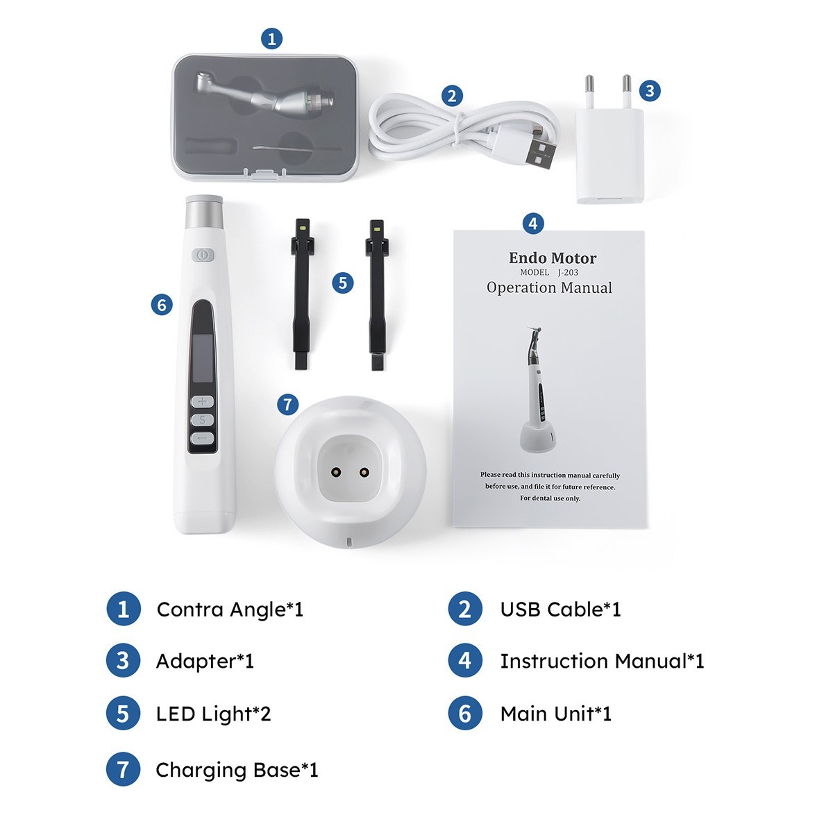 LED Dental Cordless 16:1 Endo Motor/Apex Locator Root Canal Finder/Rotary Files