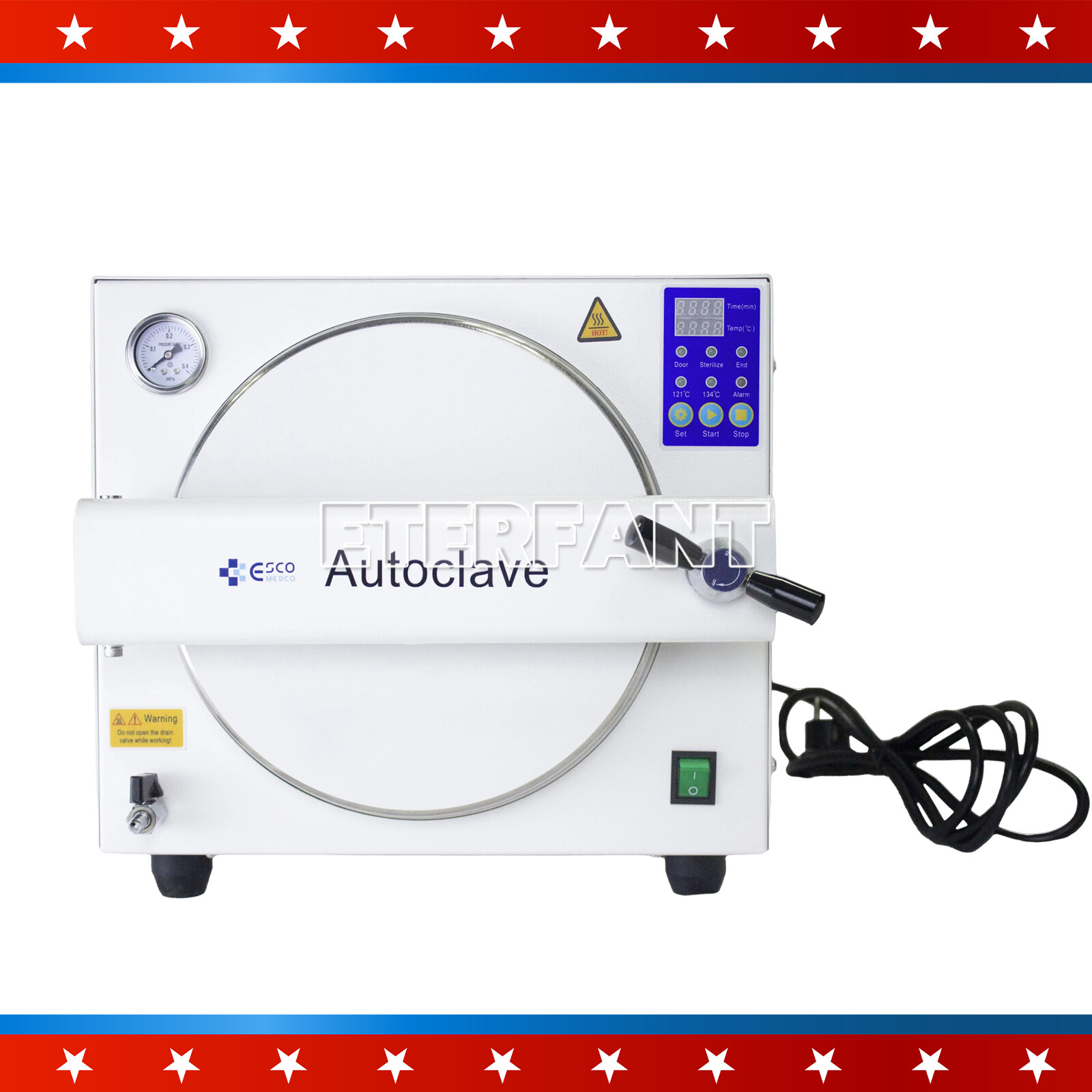 ETERFANT Dental 18L/23L/28L/35L Autoclave Steam Sterilizer Medical Sterilization