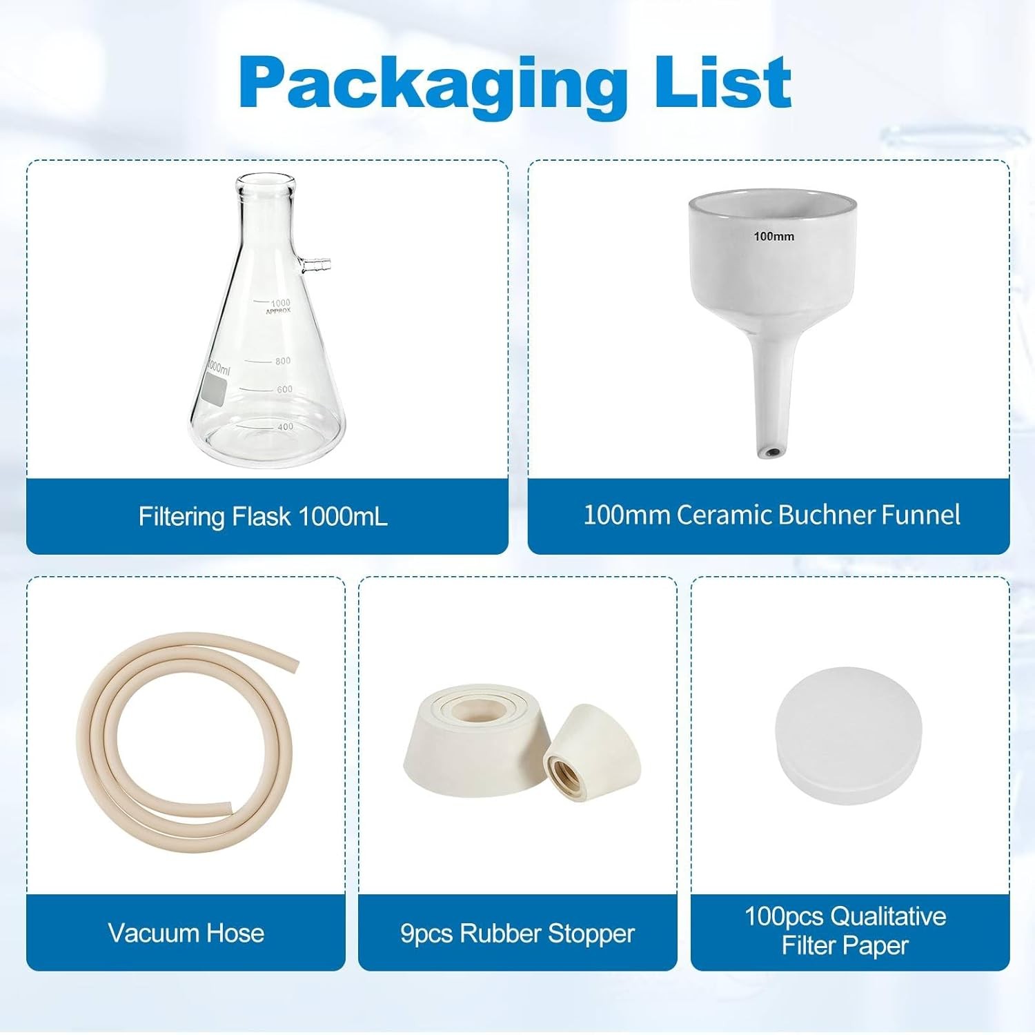 Lab Filter Funnel 50L/Min 85L/Min Oil Free Lab Vacuum Pump w/ Capacitor,Optional